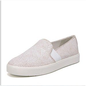 VINCE Blair Crackle Leather Slip On Sneakers 8.5